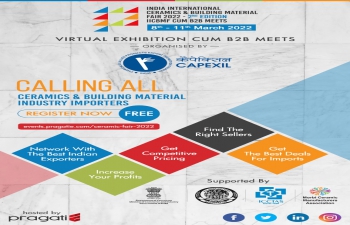 India International Ceramic & Building Material Fair (IICBMF) with B2B from 8th to 11th March 2022 (Virtual)